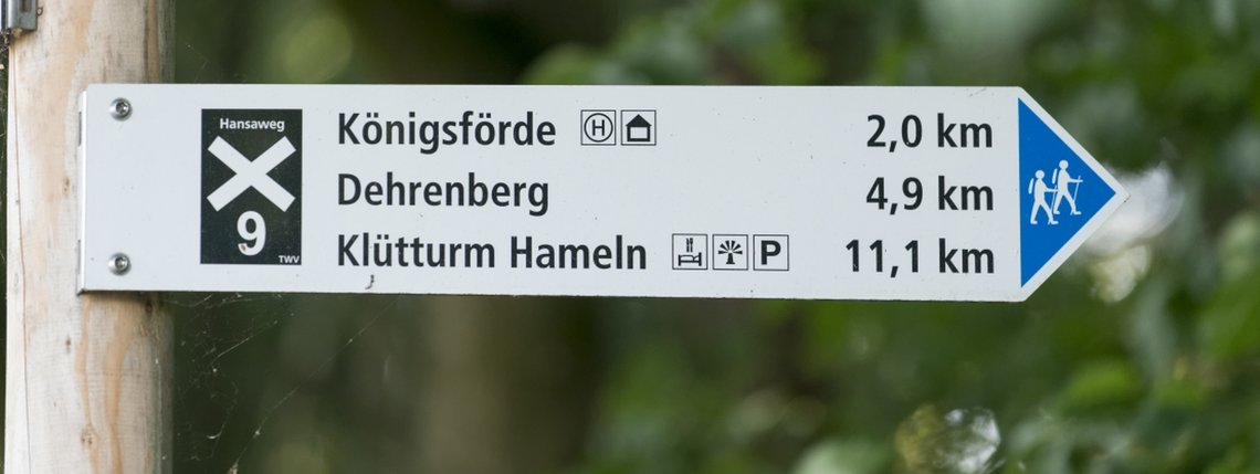 Ausschilderung Hansaweg